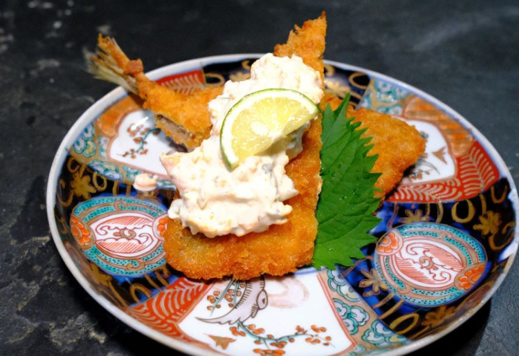 Fried Horse Mackerel with Jalapeño Tartar Sauce（アジフライ　ハラペーニョタルタル）